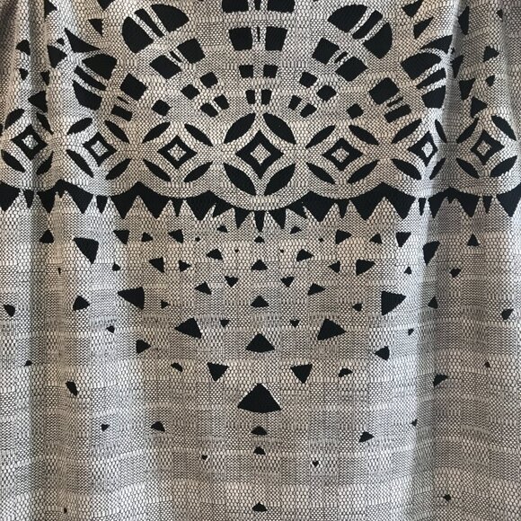 Max Studio Bohemian Abstract Geometric Cutout Cotton Shift Dress Size M - Picture 2 of 6